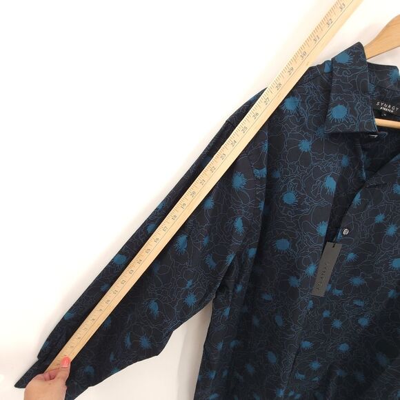 SYNRGY DXL Mens Button Up Shirt Floral Long Sleeve Big + Tall NWT - Picture 11 of 11